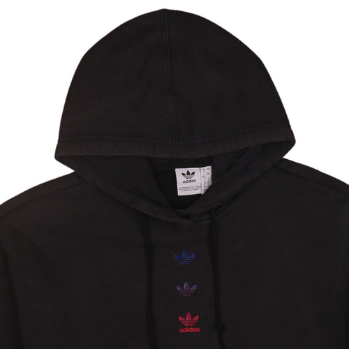 Adidas Womens Black Pullover Hoodie UK 12 Hooded Sweatshirt