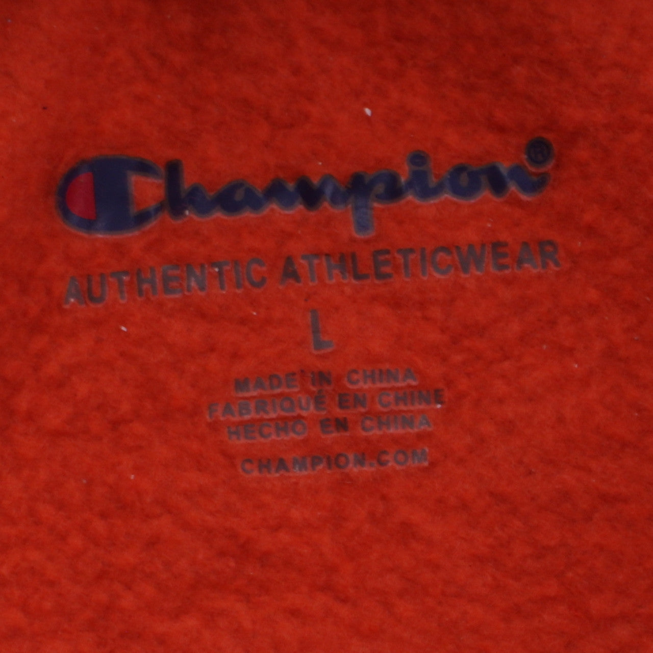 Champion Boys Orange Pullover Hoodie Size L Cotton Blend Fleece Sweatshirt