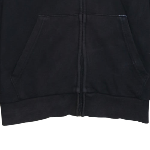Adidas Men's Black Full Zip Hoodie Small Logo Hooded Sweatshirt