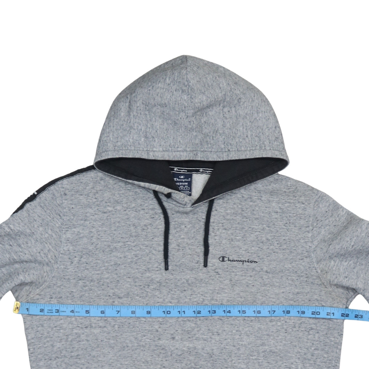 Champion Men's Grey Pullover Hoodie Medium Logo Regular Fit