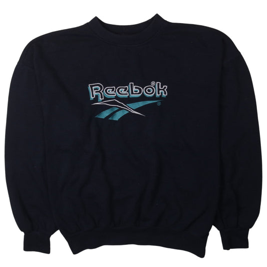 Reebok Men's Black XL Pullover Sweatshirt Embroidered Logo