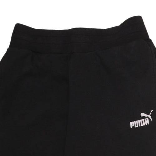 Puma Womens Black Jogger Sweatpants Size 10 Elastic Waist