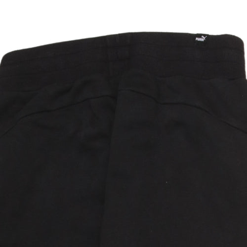 Puma Womens Black Jogger Sweatpants Size 10 Elastic Waist