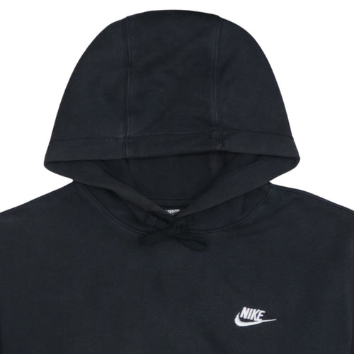 Nike Men's Black Pullover Hoodie Small Logo Fleece Sweatshirt