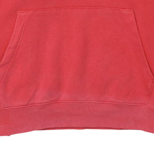 Nike Men's Red Pullover Hoodie L Fleece Logo Sportswear