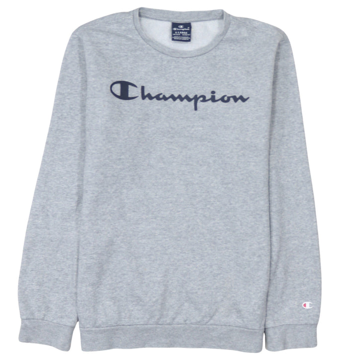 Champion Boys Grey Pullover Sweatshirt XL 13-14 Years Logo Crew Neck Fleece