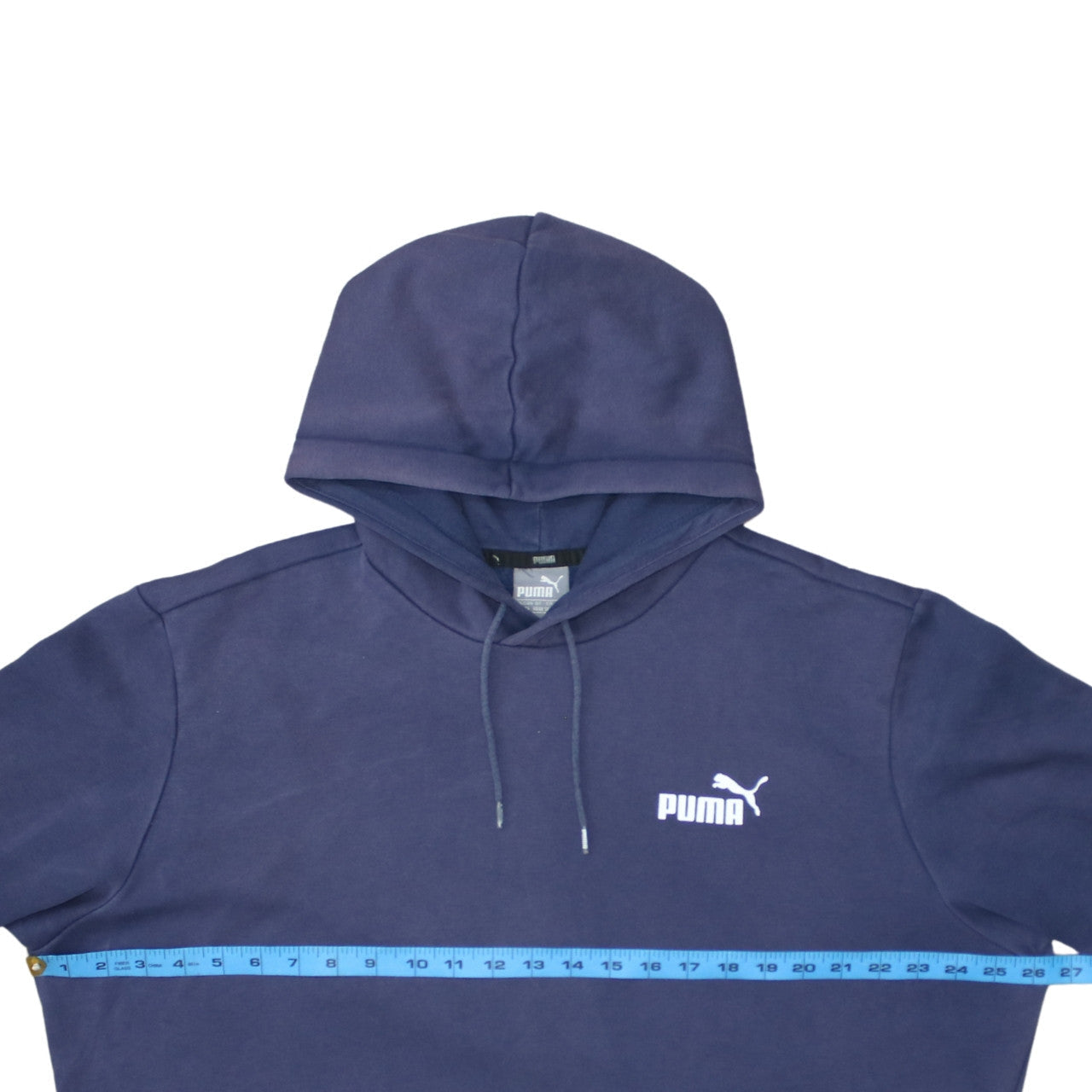 Puma Womens Navy Blue Pullover Hoodie XL Cotton Blend Casual
