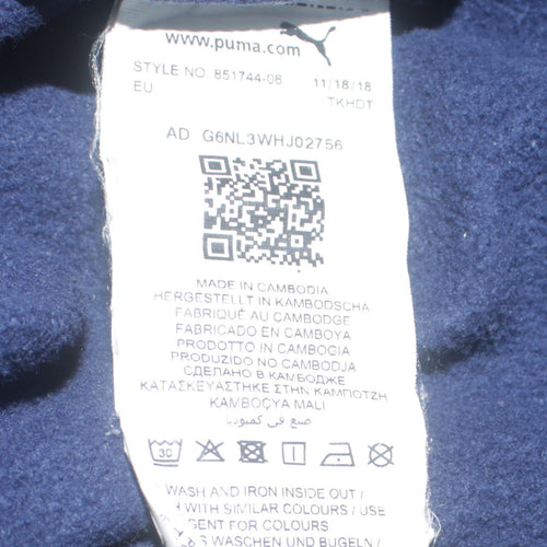 Puma Womens Navy Blue Pullover Hoodie XL Cotton Blend Casual