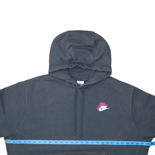 Nike Womens Black XL Pullover Hoodie with Pink Logo Sportswear Design