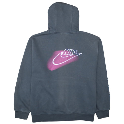 Nike Womens Black XL Pullover Hoodie with Pink Logo Sportswear Design