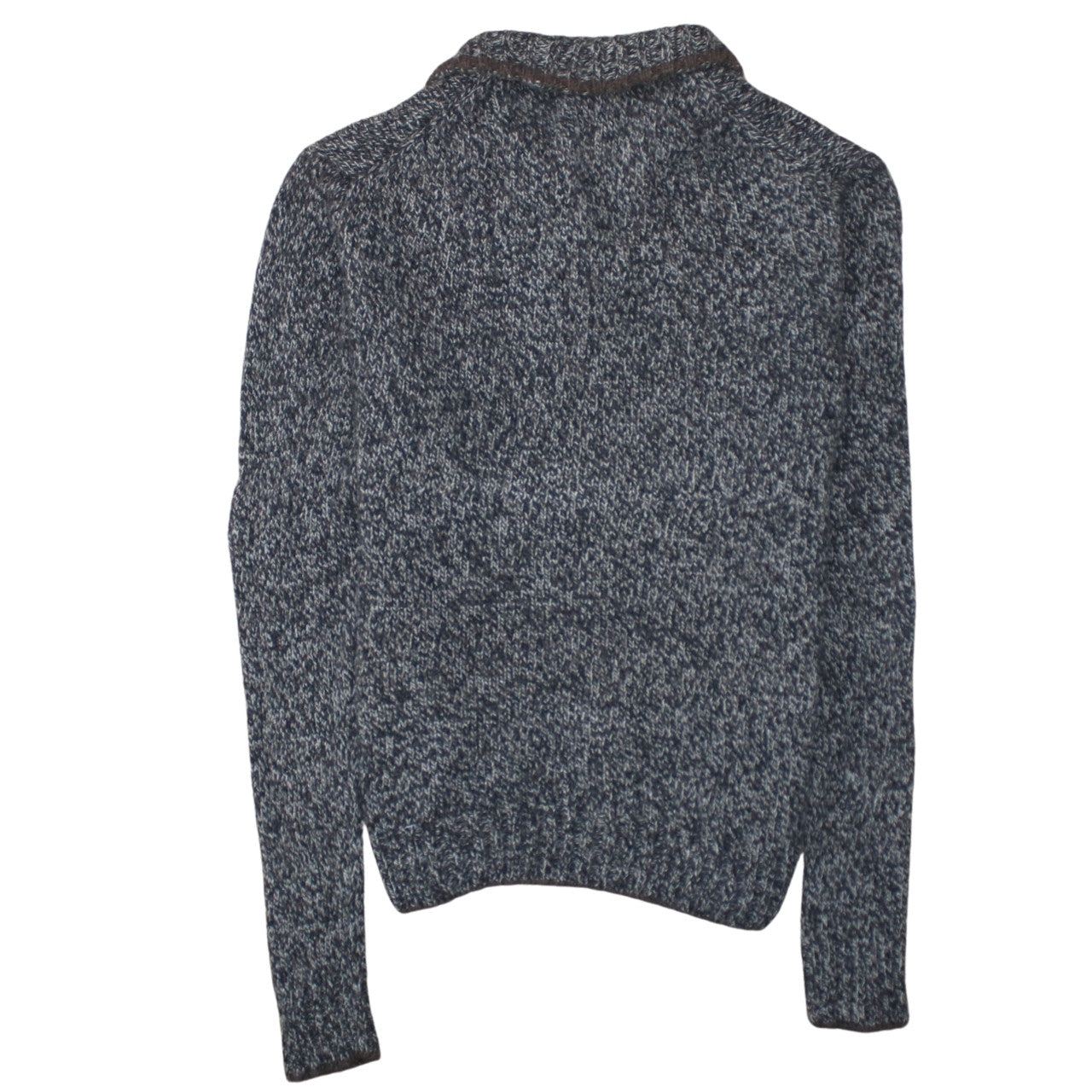 Lee Cooper Mens Grey Chunky Knit 1/4 Zip Jumper Size S