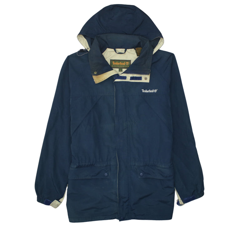 Timberland Men’s Blue Hooded Weathergear Parka Jacket Size L