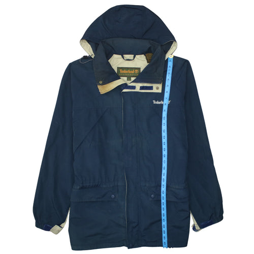 Timberland Men’s Blue Hooded Weathergear Parka Jacket Size L