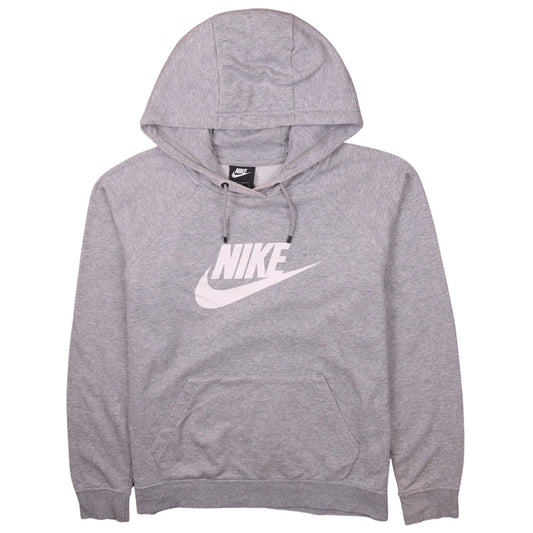 Nike Women's Grey Pullover Hoodie L Hooded Sweatshirt
