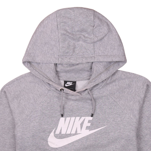 Nike Women's Grey Pullover Hoodie L Hooded Sweatshirt