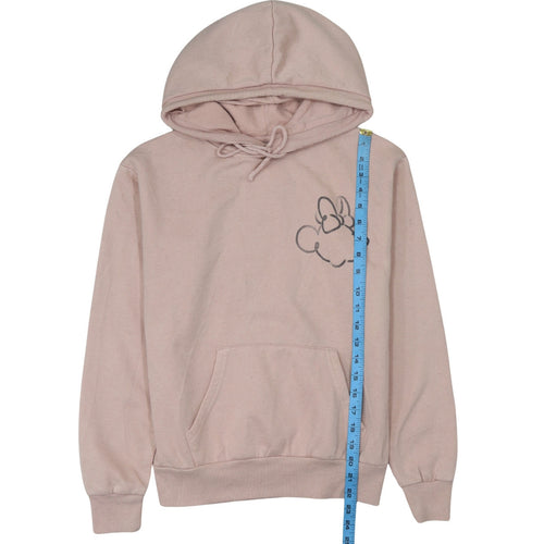 Disney Women Pink Minnie Mouse Pullover Hoodie 2XS Cotton Blend