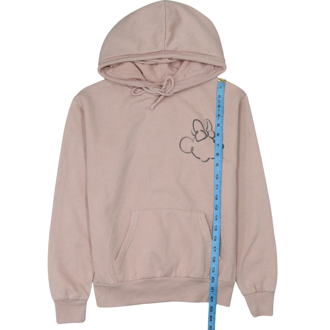 Disney Women Pink Minnie Mouse Pullover Hoodie 2XS Cotton Blend