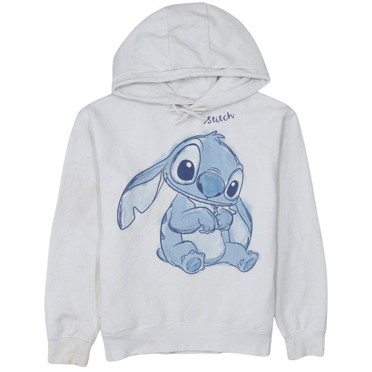 Primark Disney Women White Stitch Hoodie XS Pullover Graphic Sweatshirt