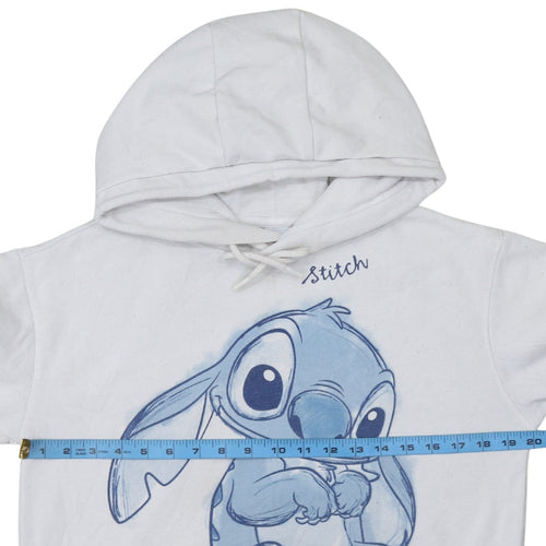 Primark Disney Women White Stitch Hoodie XS Pullover Graphic Sweatshirt
