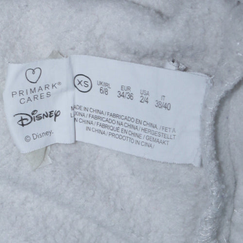 Primark Disney Women White Stitch Hoodie XS Pullover Graphic Sweatshirt