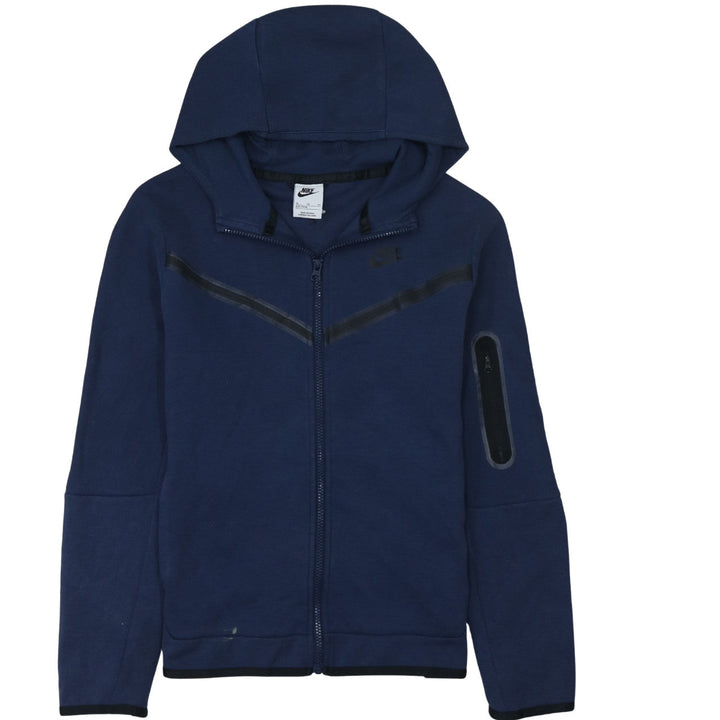 Nike Boys Navy Full Zip Hoodie XL 158-170cm Cotton Blend Fleece
