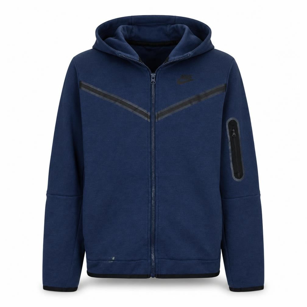 Nike Boys Navy Full Zip Hoodie XL 158-170cm Cotton Blend Fleece