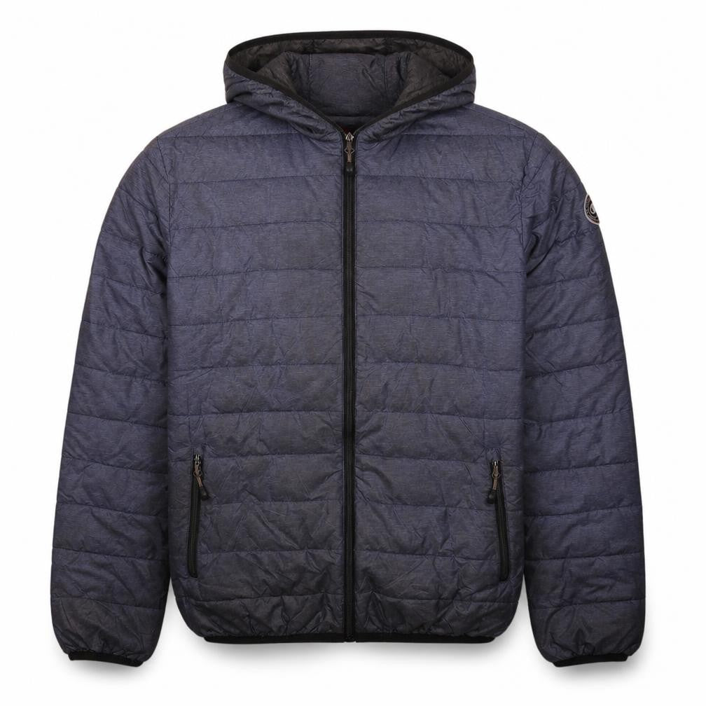 Champion Men's Blue Hooded Puffer Jacket L Outdoor Style