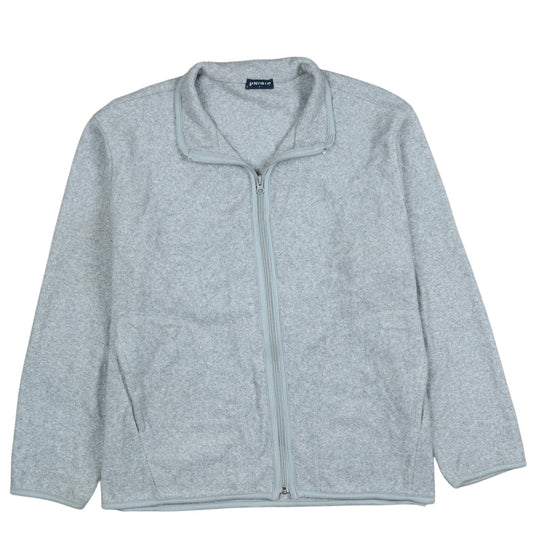 Uniqlo Men's Grey Fleece Full Zip Lightweight Jacket L