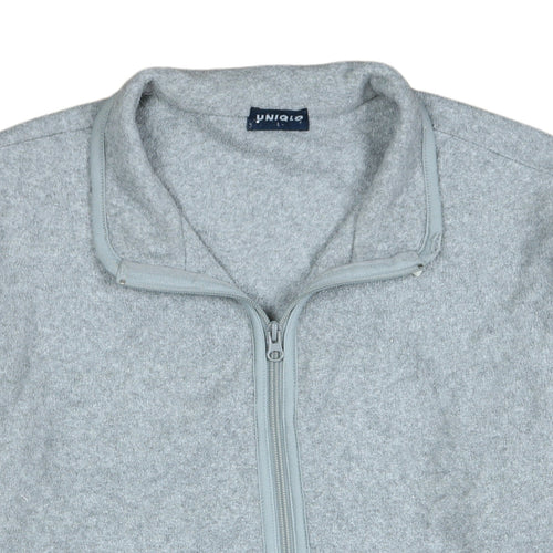 Uniqlo Men's Grey Fleece Full Zip Lightweight Jacket L