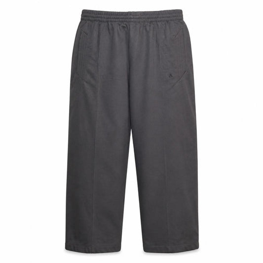 Front view of Adidas Men’s Grey L Woven Track Pants Regular Fit Activewear