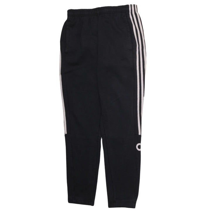 Adidas Men's Black Jogger Trousers M With Stripes Logo