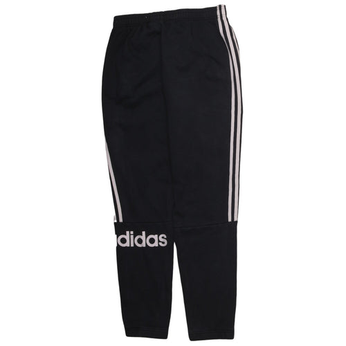 Adidas Men's Black Jogger Trousers M With Stripes Logo