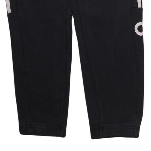 Adidas Men's Black Jogger Trousers M With Stripes Logo