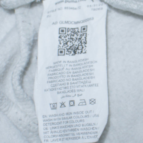 Puma Womens Grey Size 12 Sweatpants Joggers Tapered Leg