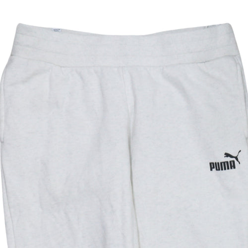 Puma Womens Grey Size 12 Sweatpants Joggers Tapered Leg