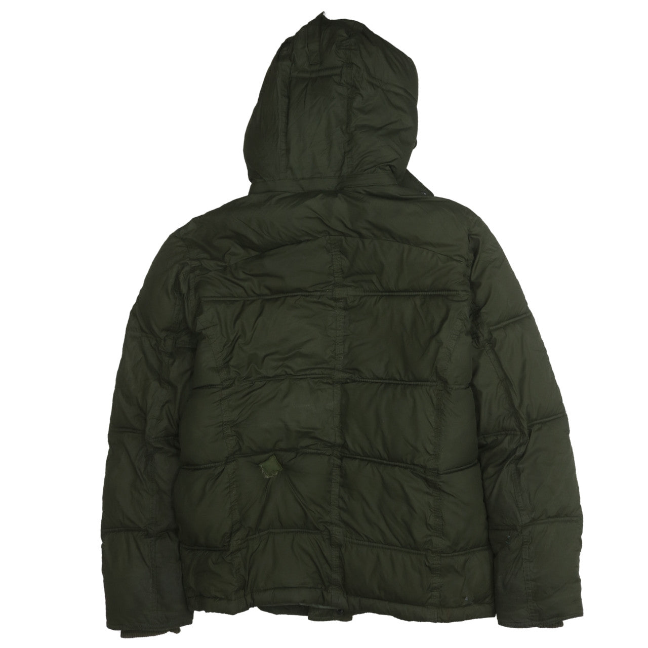 Wrangler Men's Green Puffer Jacket M Hooded Winter Coat