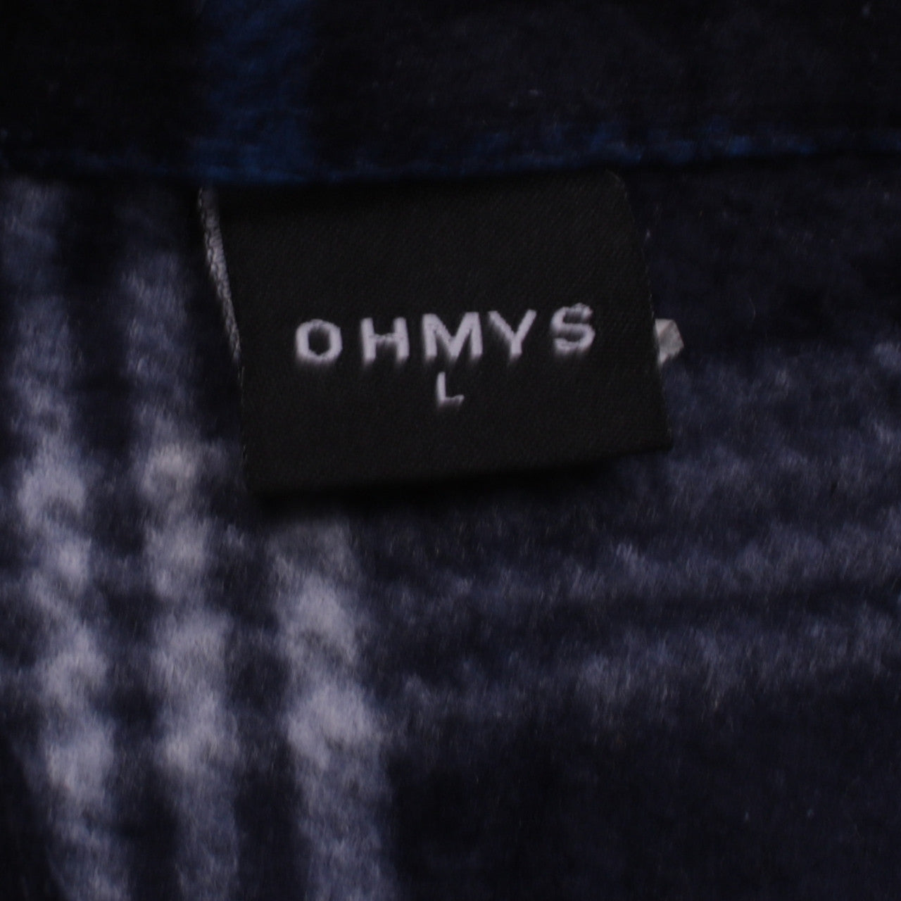 OHMYS Mens Blue Check Fleece Zip Up Jacket Size L