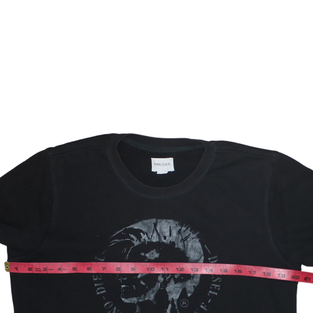 Diesel Mens Black XL Pullover Sweatshirt Crew Neck Logo Graphic