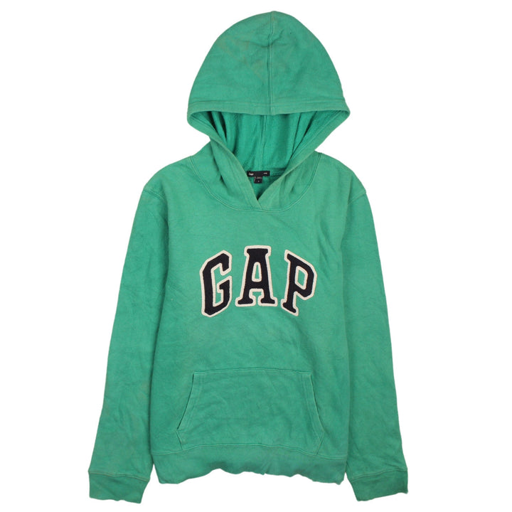 GAP Boys Green Pullover Hoodie L Logo Fleece Sweatshirt