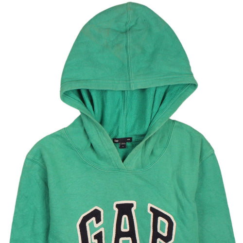 GAP Boys Green Pullover Hoodie L Logo Fleece Sweatshirt