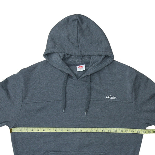 Lee Cooper Mens Grey Pullover Hoodie Size L Fleece Regular Fit