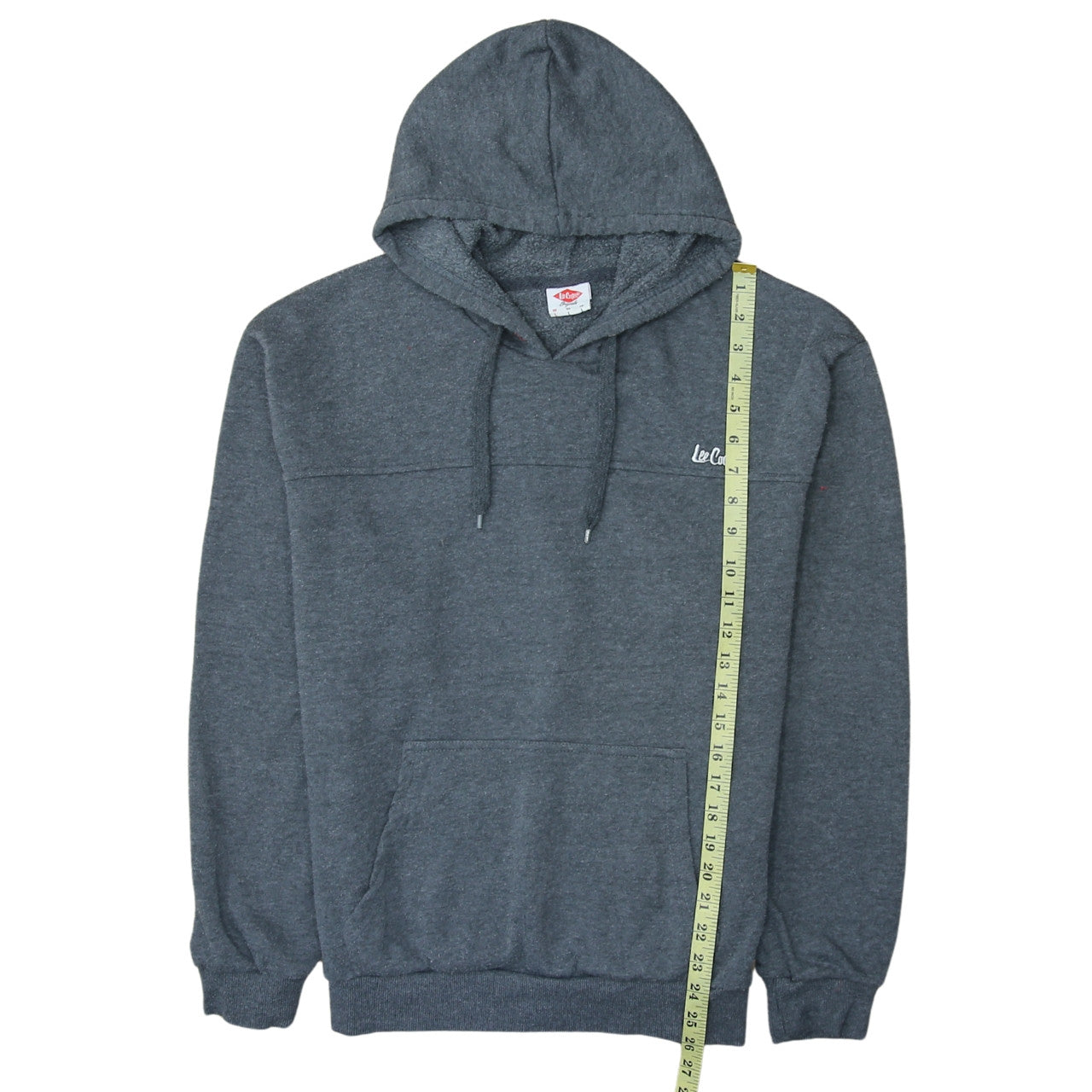 Lee Cooper Mens Grey Pullover Hoodie Size L Fleece Regular Fit