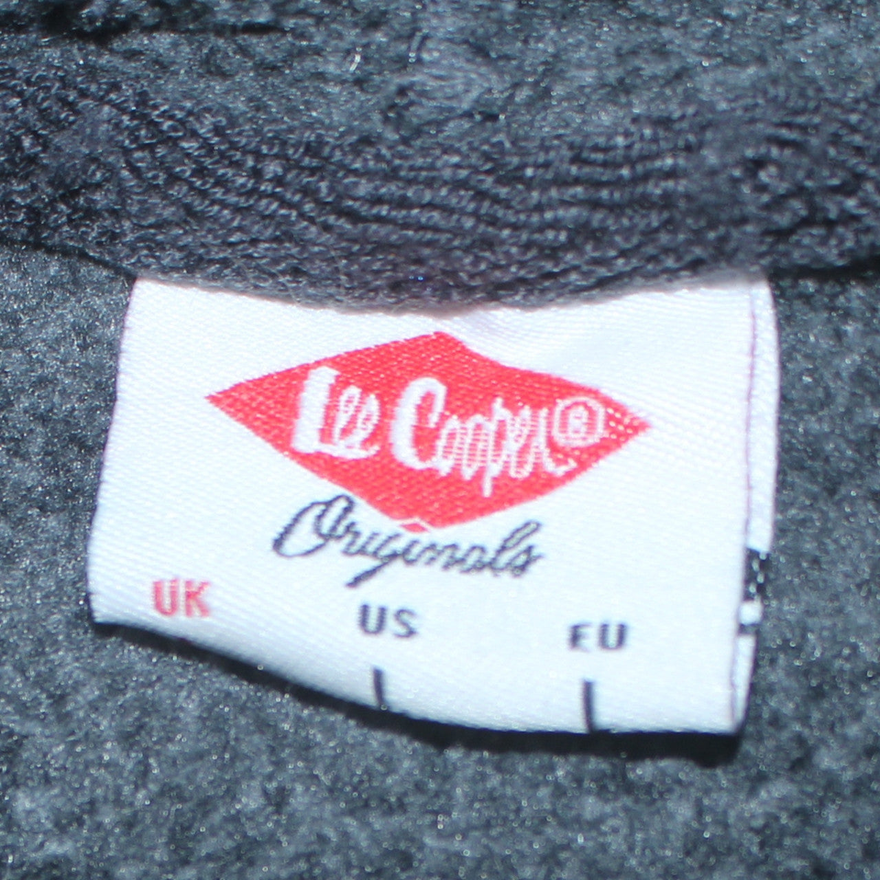 Lee Cooper Mens Grey Pullover Hoodie Size L Fleece Regular Fit