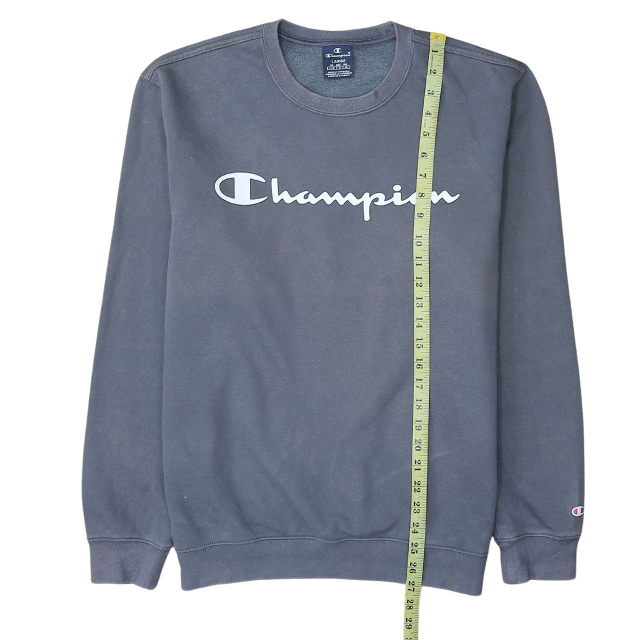 Champion Men's Grey Pullover Crew Neck Sweatshirt Size L