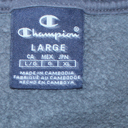 Champion Men's Grey Pullover Crew Neck Sweatshirt Size L