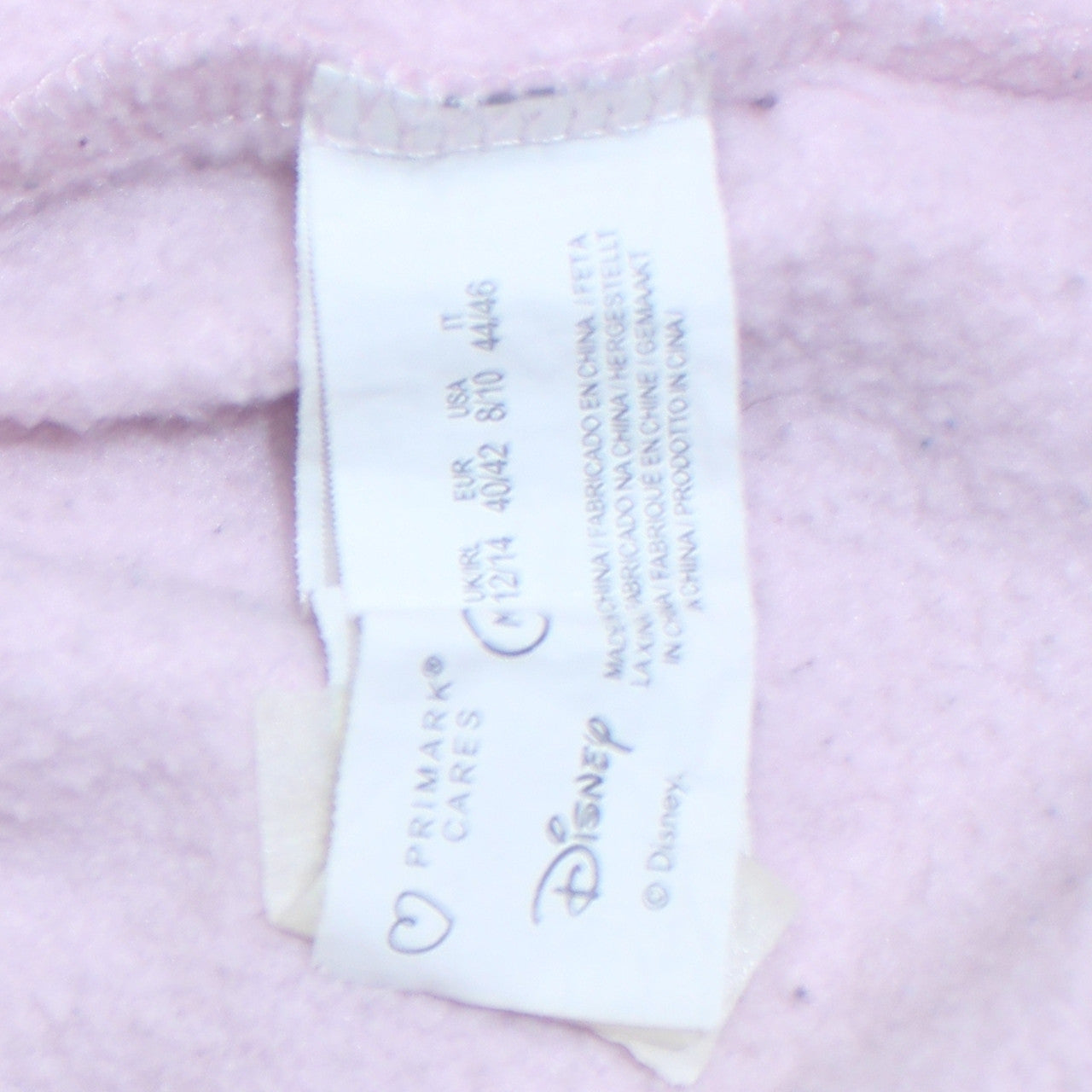 Disney Primark Womens Pink Sweatshirt Angel Smile More Worry Less Size M