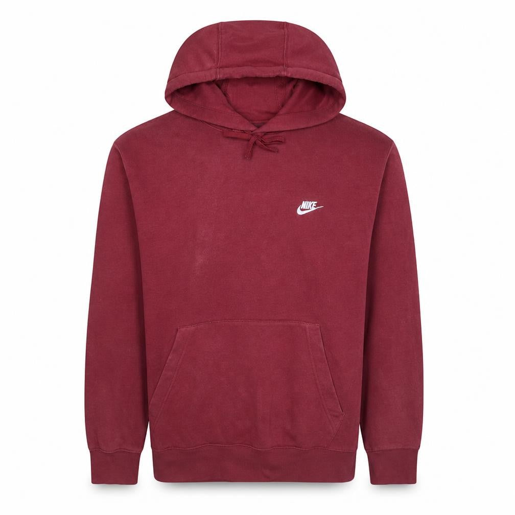 Nike Men's Red Pullover Hoodie L Fleece Sportswear Casual