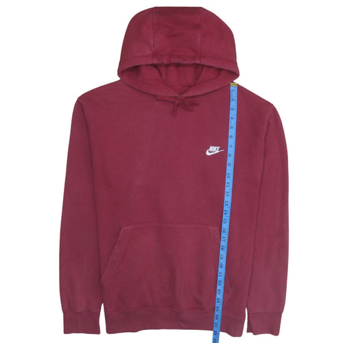 Nike Men's Red Pullover Hoodie L Fleece Sportswear Casual