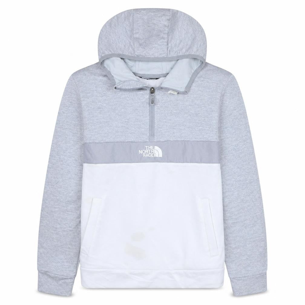 The North Face Boys Grey XL Pullover Fleece Hoodie with Logo and Zip