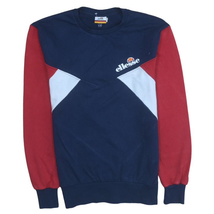 Ellesse Women’s Navy Red Colourblock Sweatshirt UK 10